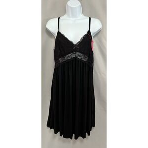 Women Strap Sexy Lingerie XXL Lace Babydoll Lace‎ Nightwear Sleepwear Black NWT